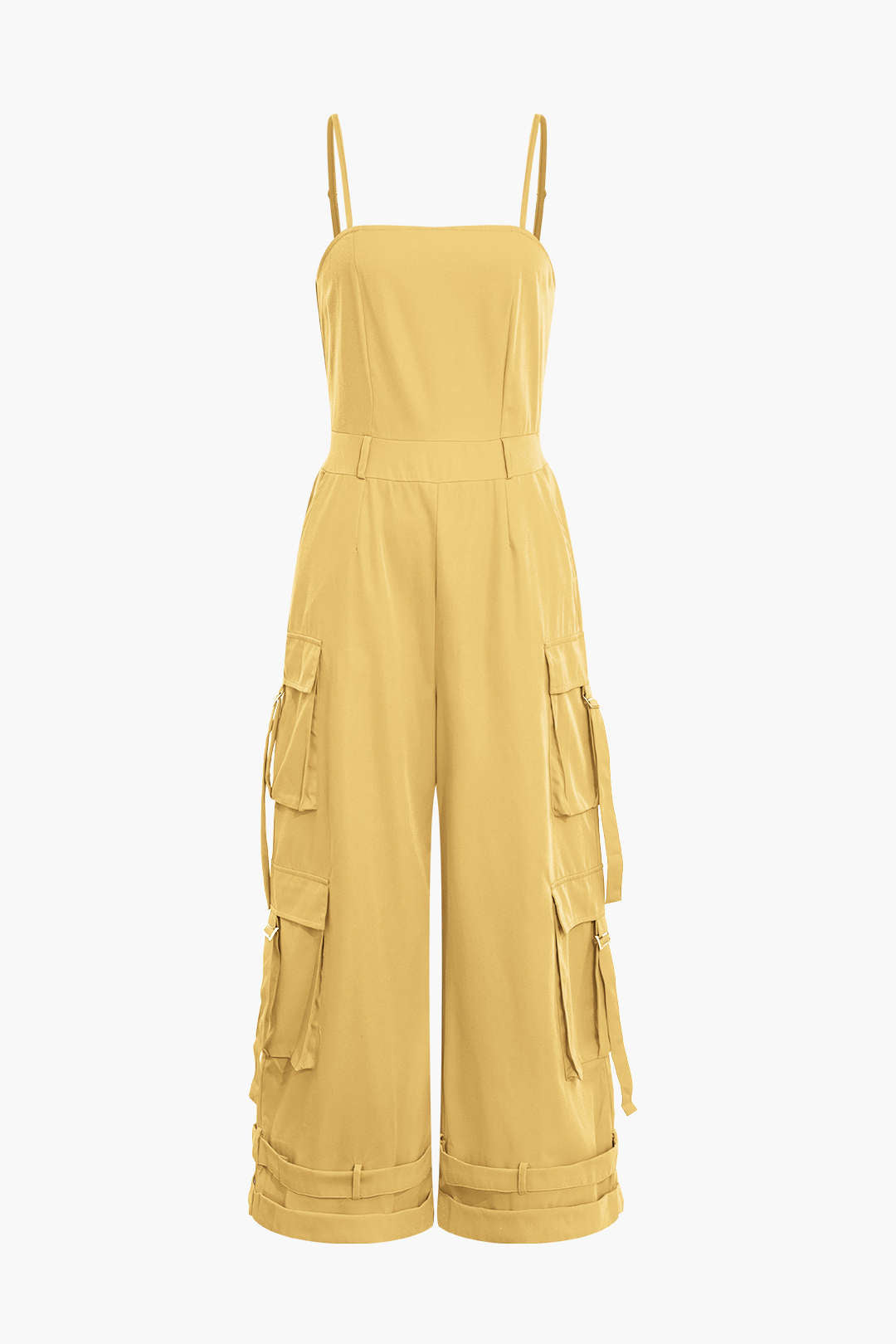 Solid Pocket Slip Jumpsuit