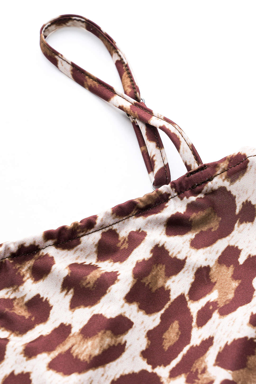 Leopard Floral Print Slip Sleeveless Maxi Dress