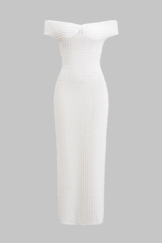 Backless Strapless Off Shoulder Tie-Up Maxi Dress