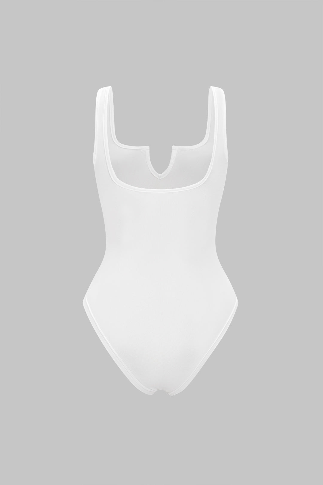 Basic Solid V-Neck Sleeveless Bodysuit