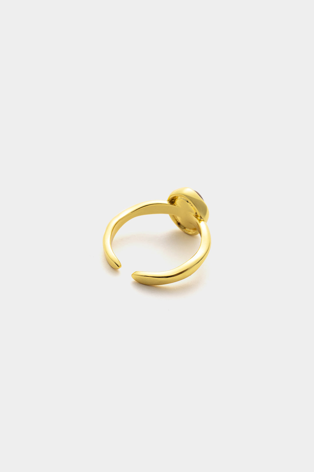 Stone Decor Metal Open Ring