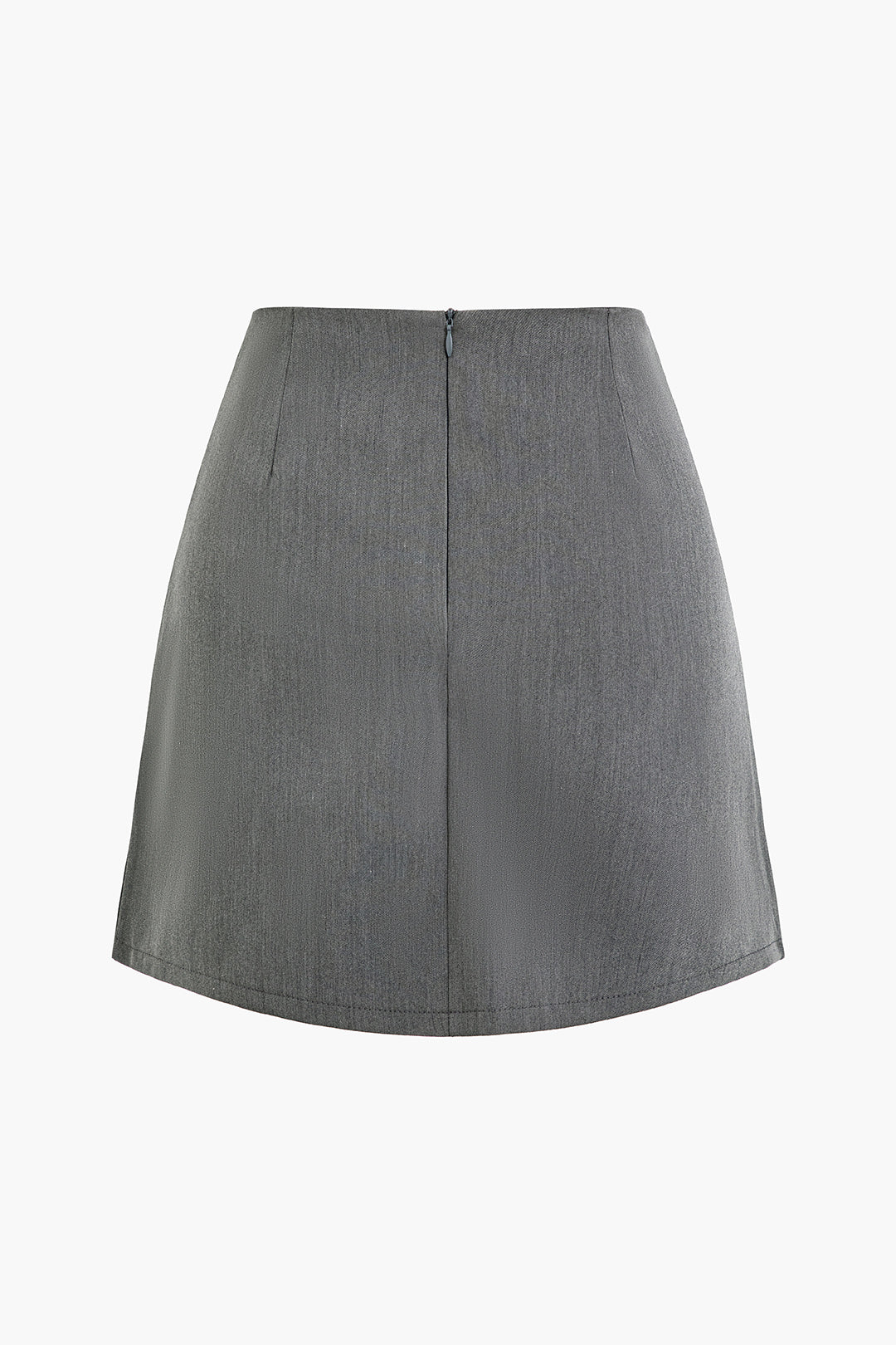 Solid Pleated Tie Mini Skirt