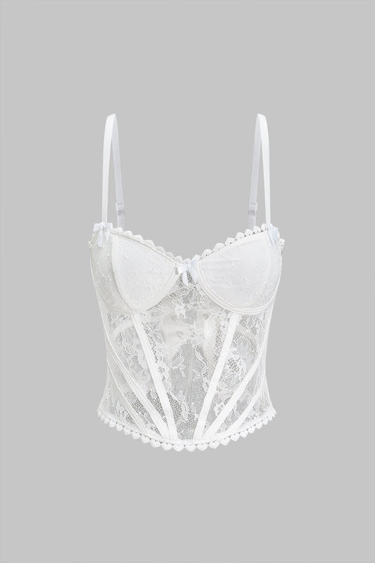 Slip Corset Waist Strappy Cami Top