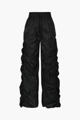 Hip Hop Gathered Drawstring Baggy Cargo Pants