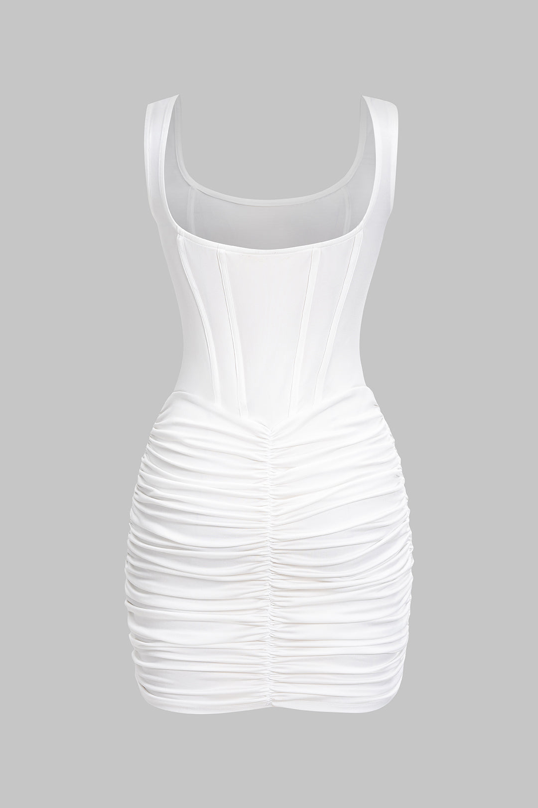 Ruched Asymmetrical Sleeveless Mini Dress