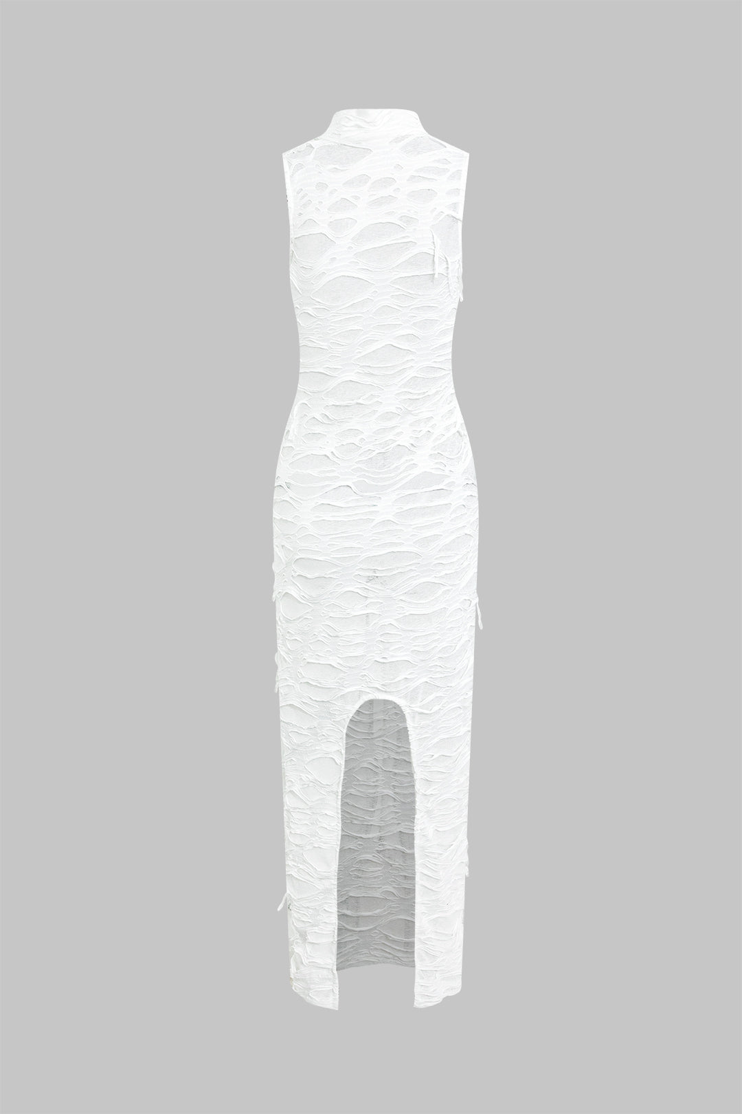 Ripped Sleeveless Maxi Dress