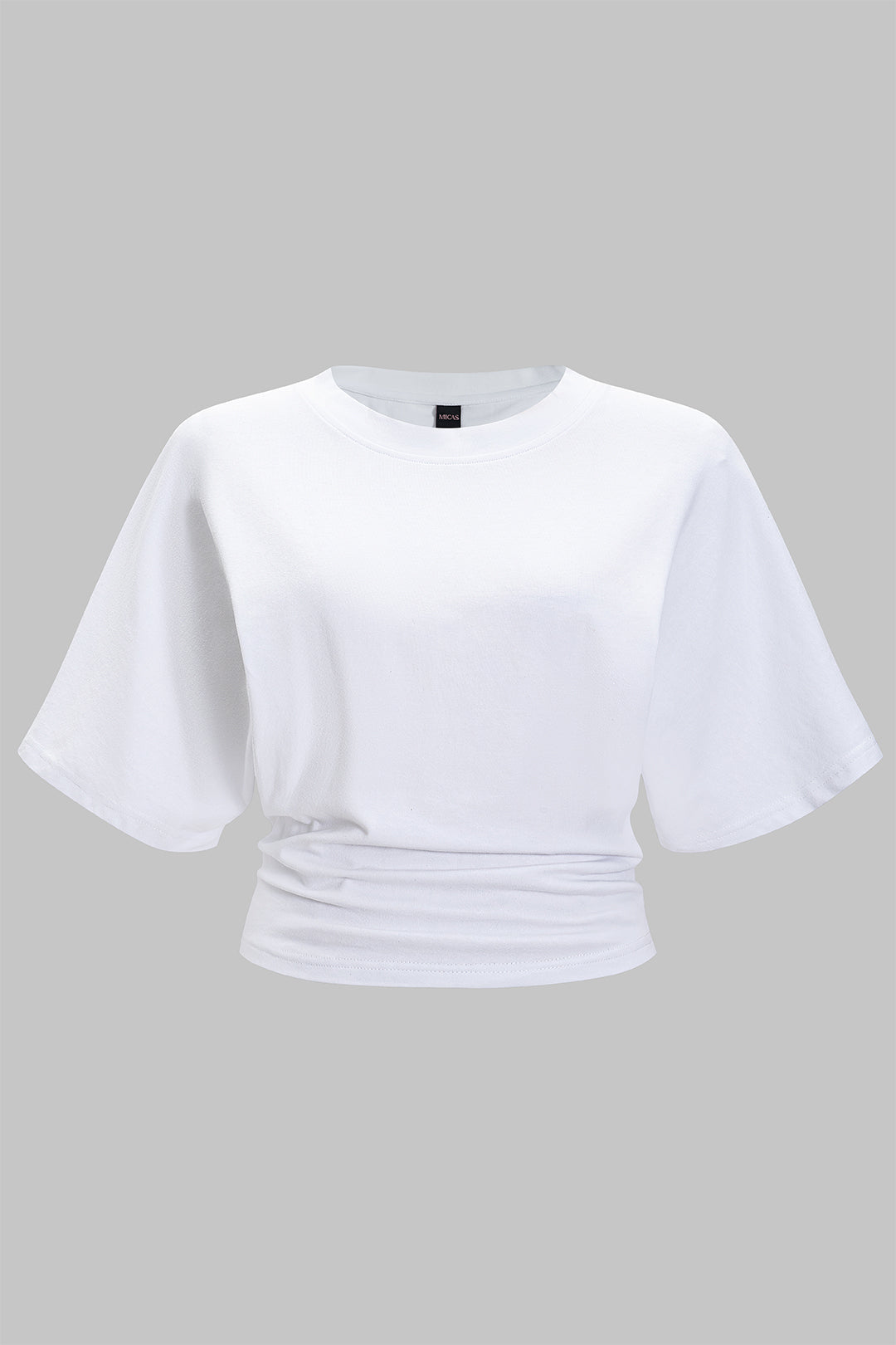 Plus Size Solid Round Neck Short Sleeve T-Shirt