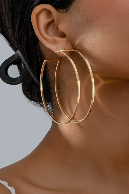 Square Large Hoop Earring