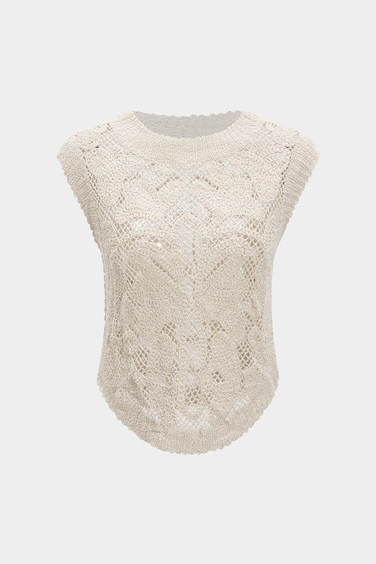 Knit Cut Out Sleeveless Tank Top
