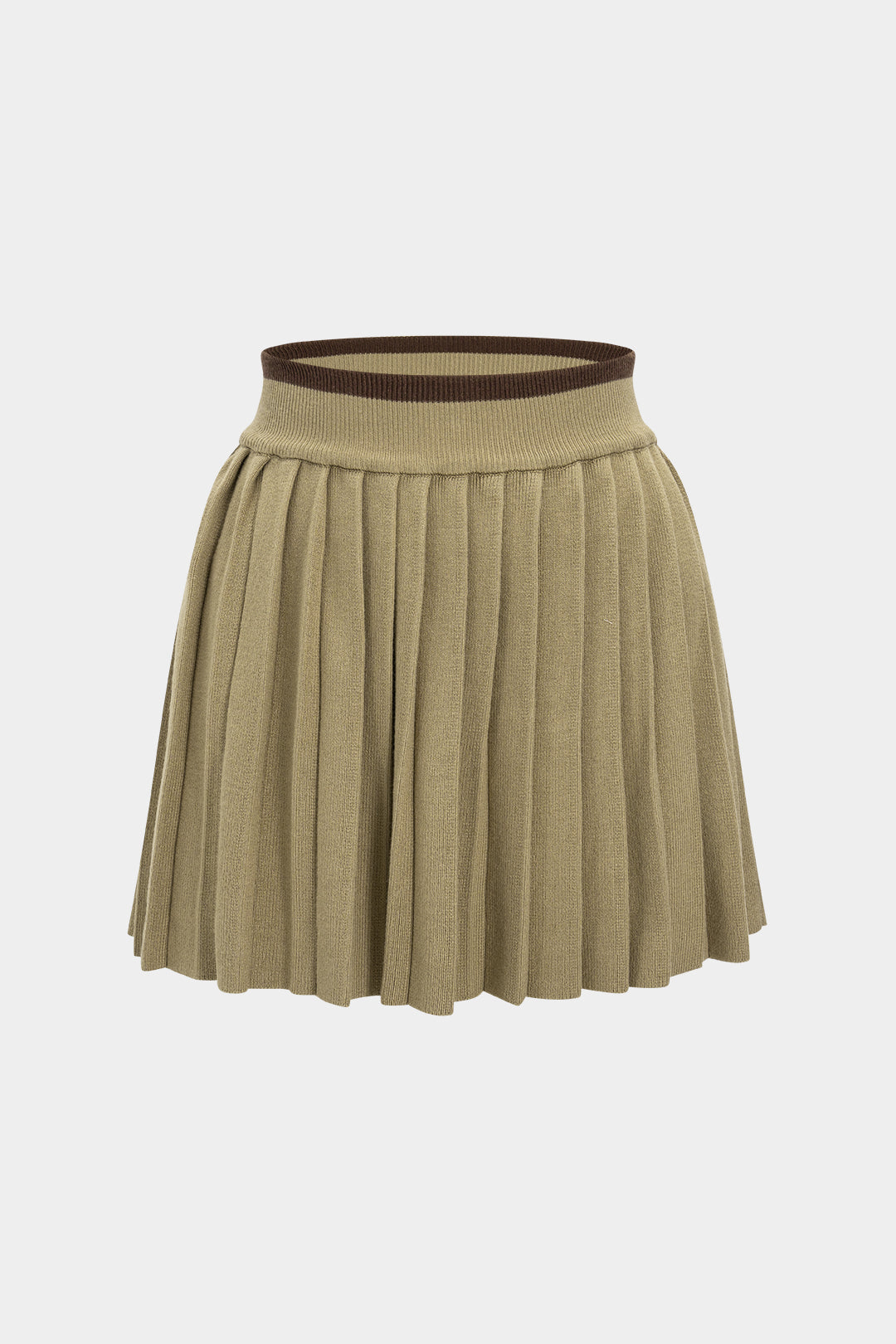 Knit Patchwork High Waist Skirt