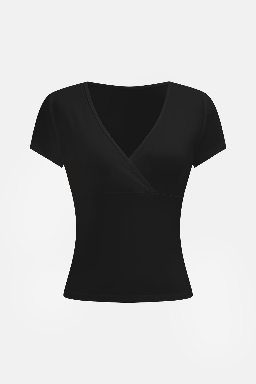 Solid V-Neck Short Sleeve T-Shirt