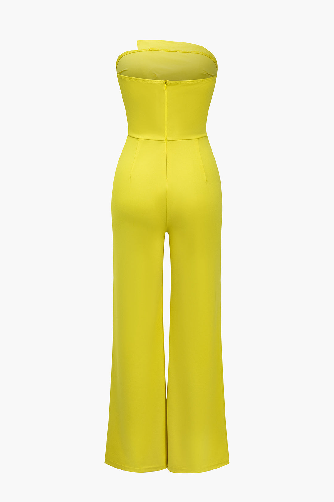 Solid Button Asymmetrical Jumpsuit