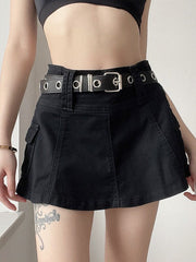 Vintage Cargo Mini Skirt with Lining