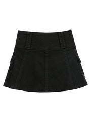 Vintage Cargo Mini Skirt with Lining