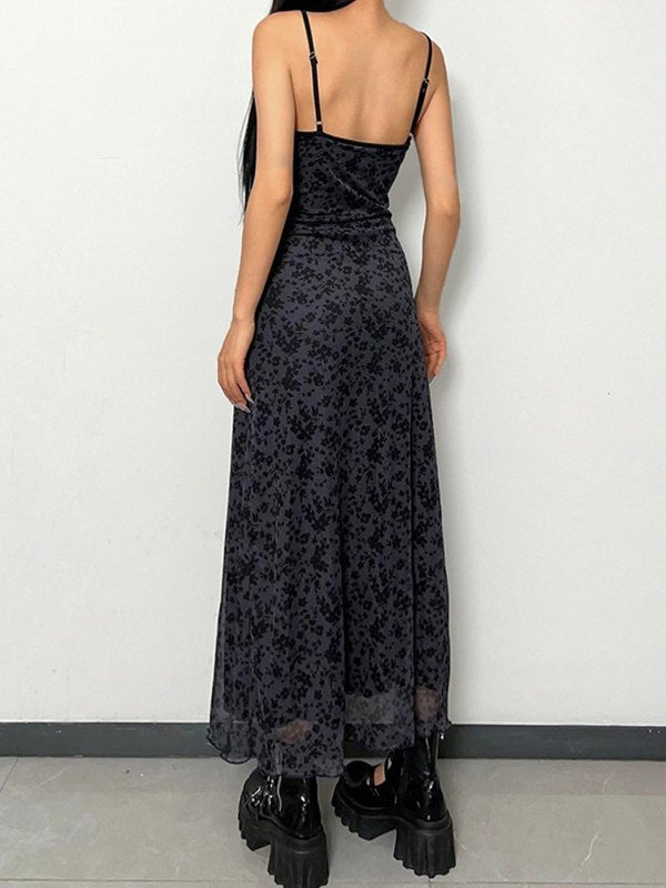 Black Sexy Generous Collar Slim Maxi Dresses