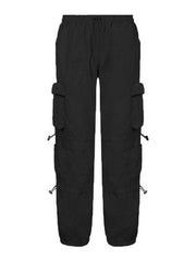 Size Friendly Pocket Drawstring Parachute Cargo Pants