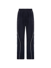 Striped Navy Blue Vintage Retro Sporty Baggy Sweatpants