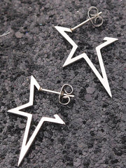 Vintage Star Earrings in Silver or Golden