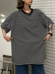 Vintage Plus Striped Short Sleeve Top