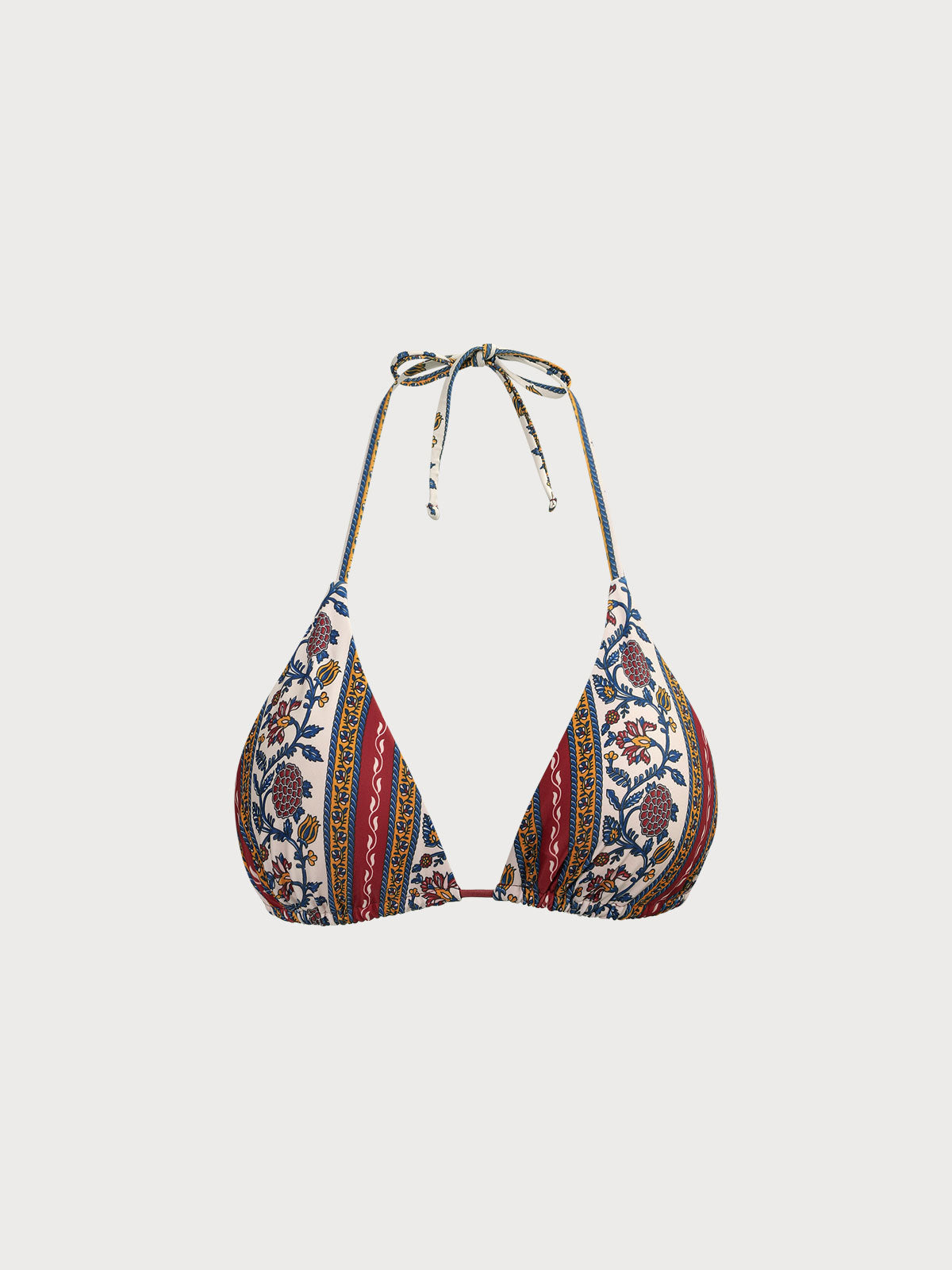 Burgundy Reversible Halter Triangle Bikini Top