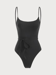 Backless Tie One-Piece Swimsuit