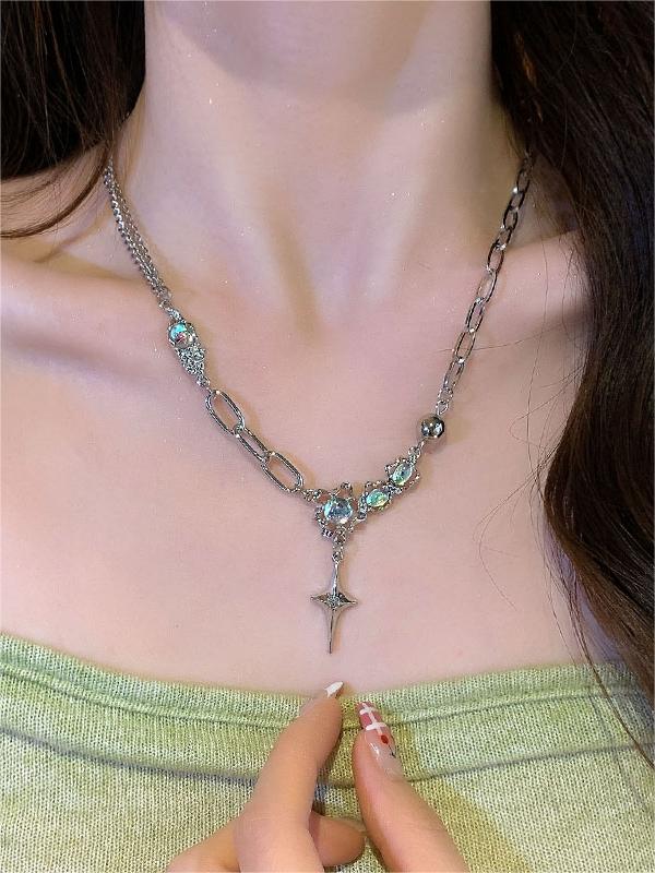 Y2k Star Moonstone Necklace