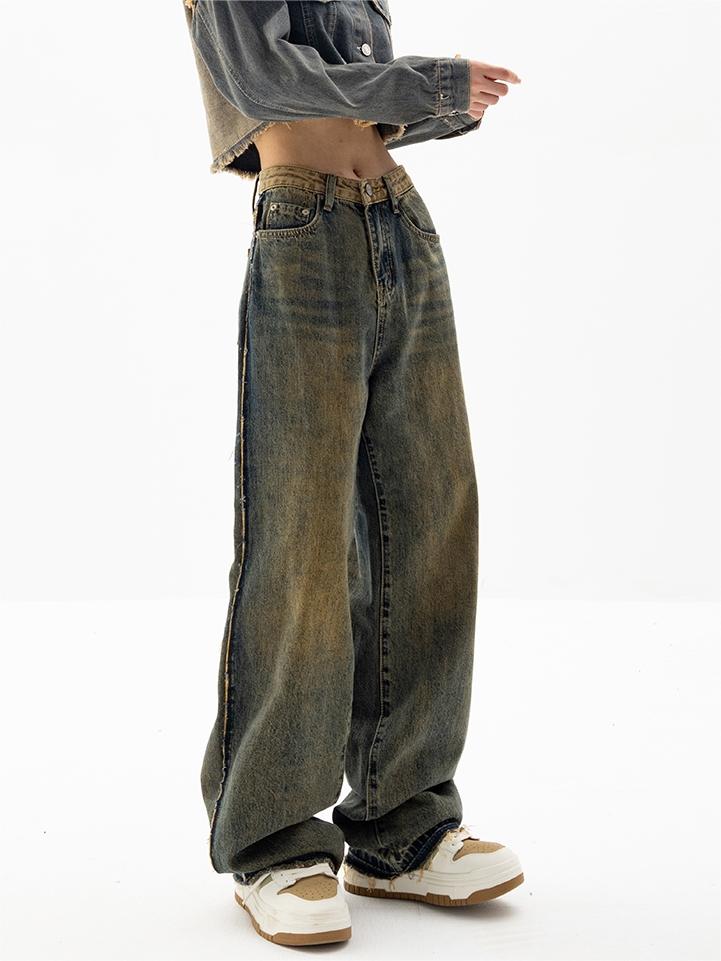 Boyfriend Jeans with Classic Vintage Washed Effect